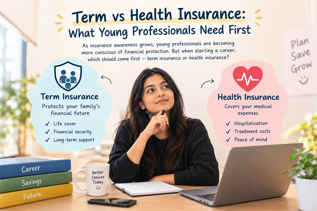 Term vs health insurance for young professionals