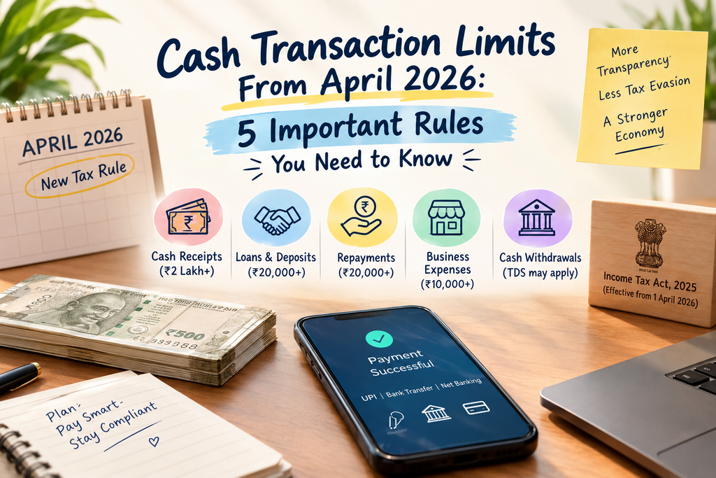 Cash transaction limits in India for 2026 and important income tax rules
