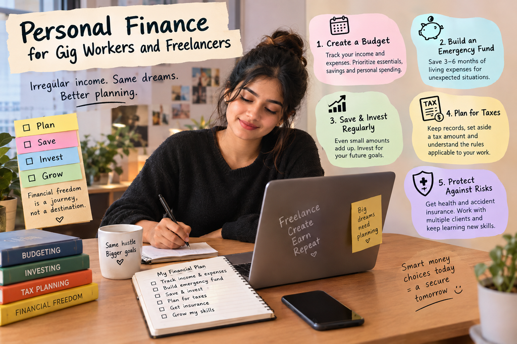 Personal finance for gig workers and freelancers, including budgeting and savings